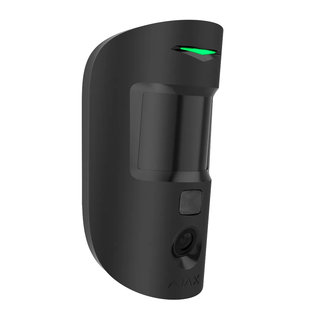Render - Ajax MotionCam U Jeweller - black - front angled.webp